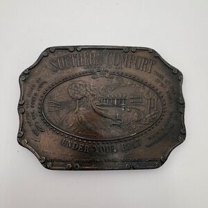 Vintage Southern Comfort Belt Buckle Made in USA St Louis Mississippi River